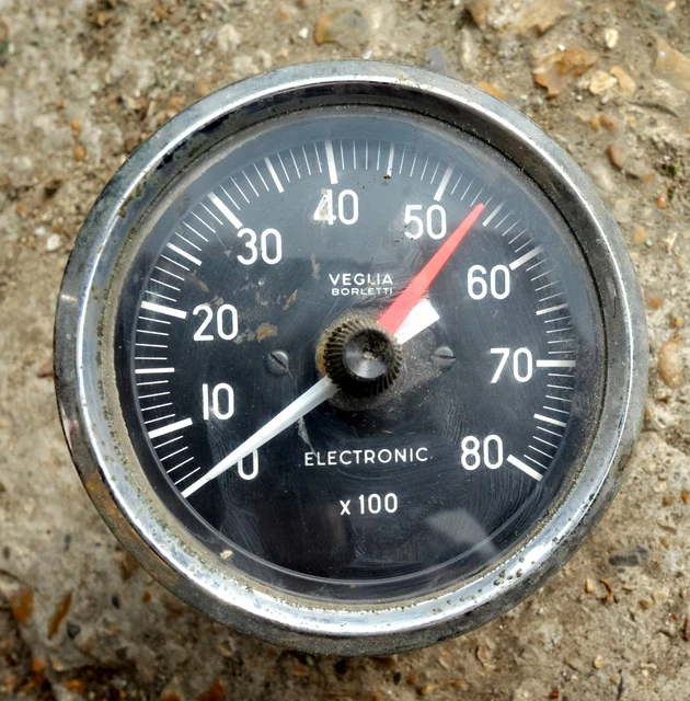 VEGLIA BORLETTI TACHOMETER / REV COUNTER 0-8000 rpm 3551/1 £34.95
