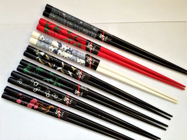 REAL CHINESE CHOPSTICKS - 6 Stunning Designs - Rapid Same Day Despatch