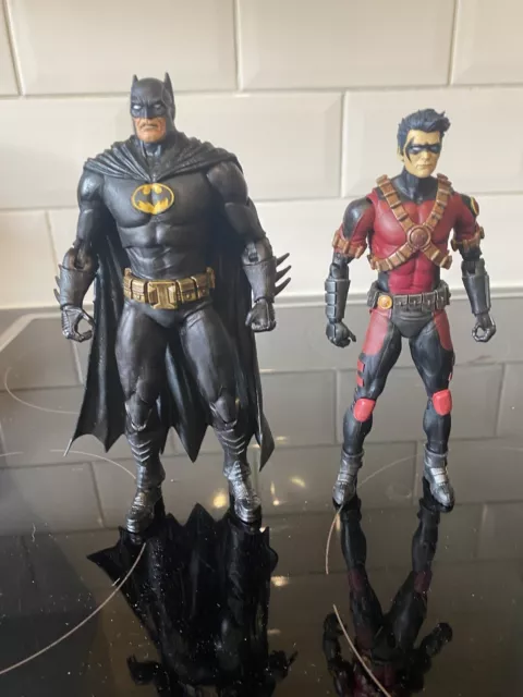 McFarlane DC Multiverse Custom Batman And Red Robin Figure Lot
