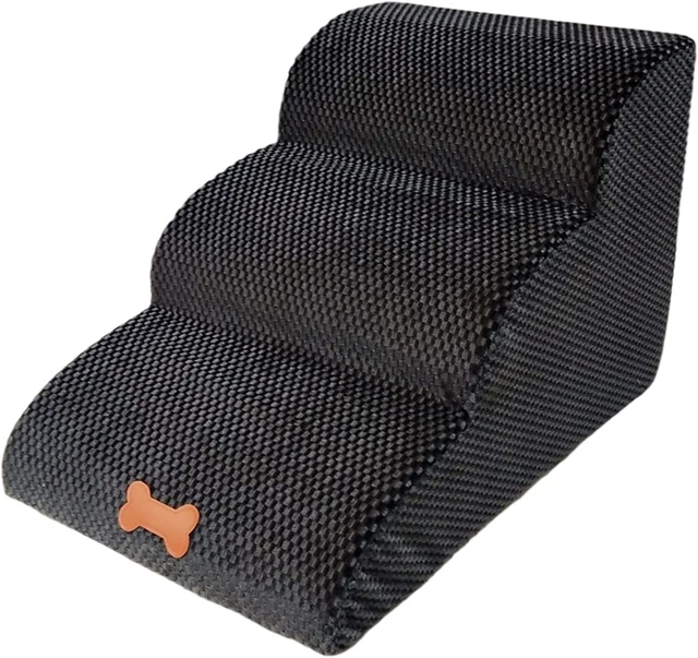 Rampa para cachorros Bounabay 3 pasos escaleras para perros pequeños, escalones de espuma para perros para alto