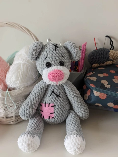 Doudou plat ourson au crochet - Jeux & Jouets