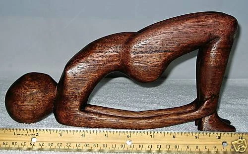 Yoga Pose 4 Abstract Wood Carving From Bali