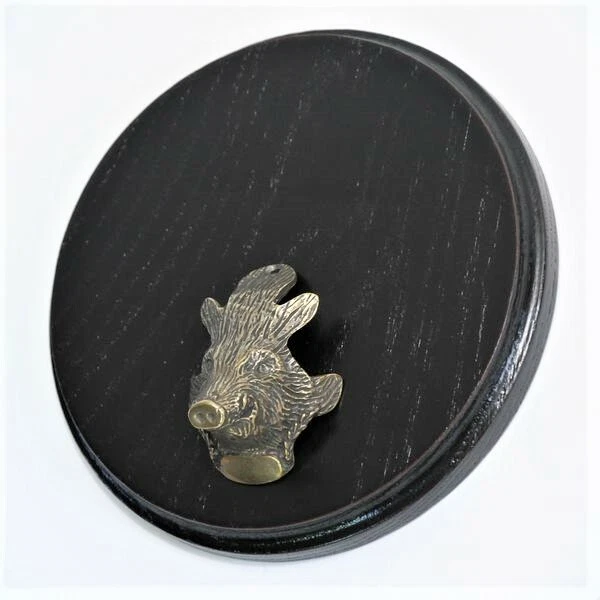 Placa de Jabalí Tablero Keiler Gewaffbrett Oscuro AF15cm Con Cabeza Decoración