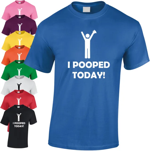 I Pooped Today Children's T Shirt Funny Kids Poo Tee Youth Gift Xmas Top Present