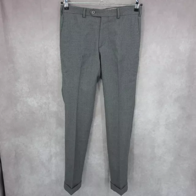 Mossimo Dutti Dress Pants Womens 31 Gray City Slim Trousers Cuffed Wool Blend