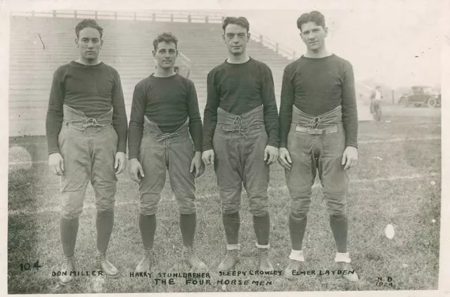 Old 4X6 Photo 1920's The Four Horsemen, Famous Notre Dame Backfield of 1924