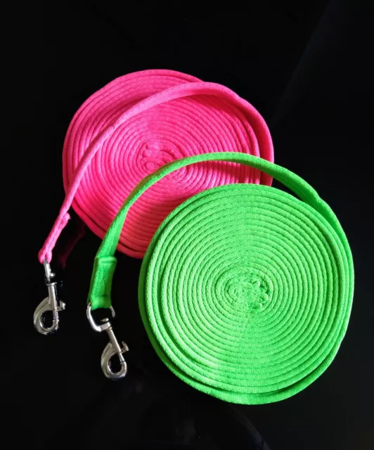 Longe, Softlonge  8 mtr. NEON-Farben  pink gelb grün orange  Longierleine  *NEU*