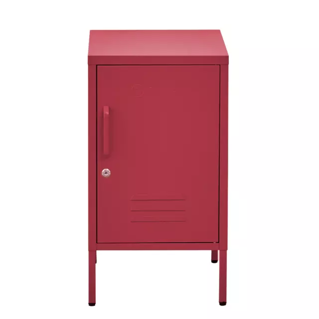 NNEDSZ Mini Metal Locker Storage Shelf Organizer Cabinet Bedroom Pink