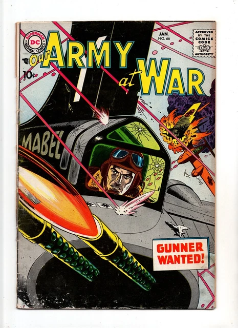 Our Army at War #66 VINTAGE DC Comic Sgt. Rock & Easy Co Military Golden Age 10c