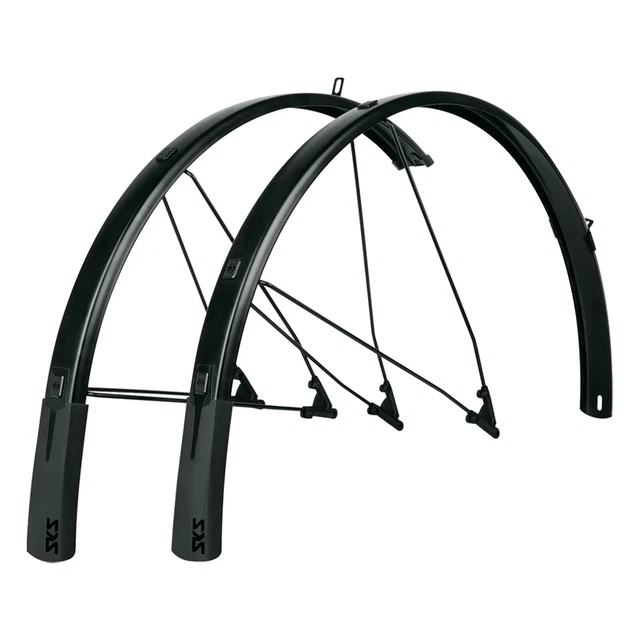 SKS Fahrrad Schutzblech Set ALUMINIUM Bluemels 28 Zoll STYLE schwarz 46, 56mm