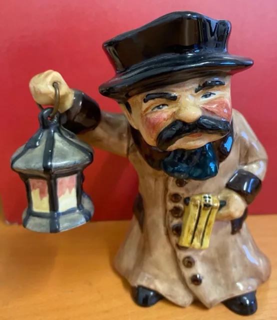 Roy Kirkham Toby Jug "The Night Watchman" Hand Painted - Approx 7 inches Tall