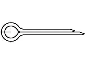 100 x CAB FASTENING Splinte DIN 94 Kupfer 5 x 80 Cu