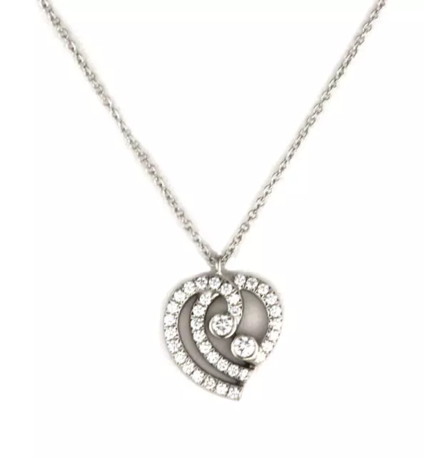 Tiffany & Co. Enchant Diamond Platinum Heart Pendant Necklace