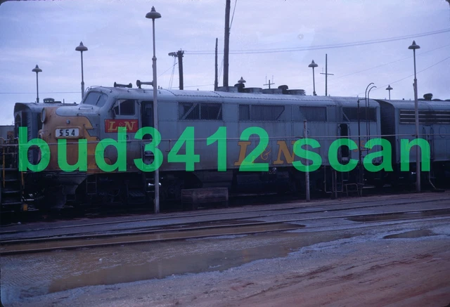 L&N Louisville & Nashville F9 #554 at Mobile AL 1969 ORIGINAL Slide!