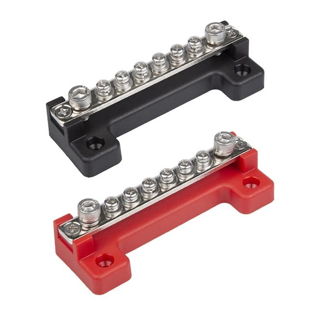 UNIVERSAL CAR 6 Way Bus Bar Ground Power Distribution Terminal Block
