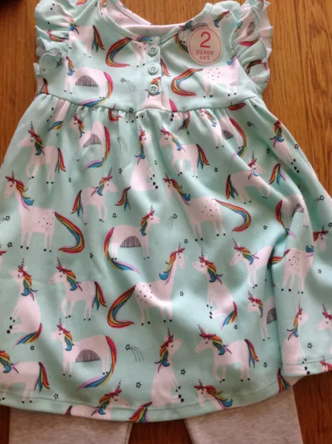 Outfit Age 12-18 Months Next Dress & Leggings Turq Dress W Little Pony Grey Leg