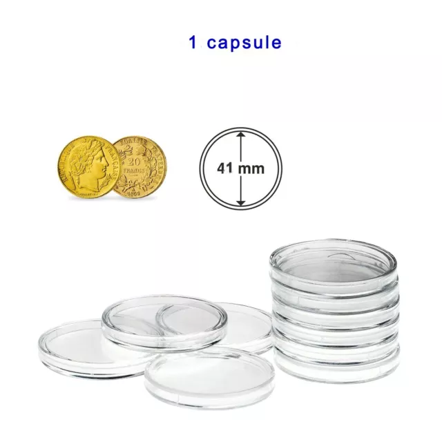 1 Capsule pour monnaie 41 mm intérieur - Protection pièce de monnaie