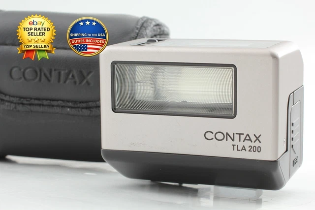 TESTED [MINT IN Case] Contax TLA200 Silver Shoe Mount Flash for G1