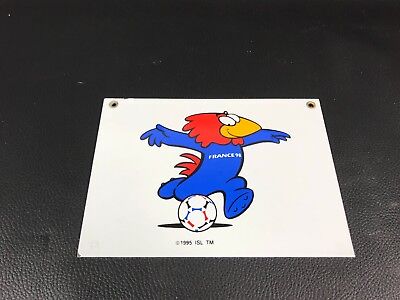 Plaque Emaillee World Cup 98 Footix Coupe Du Monde 1998 Foot Soccer