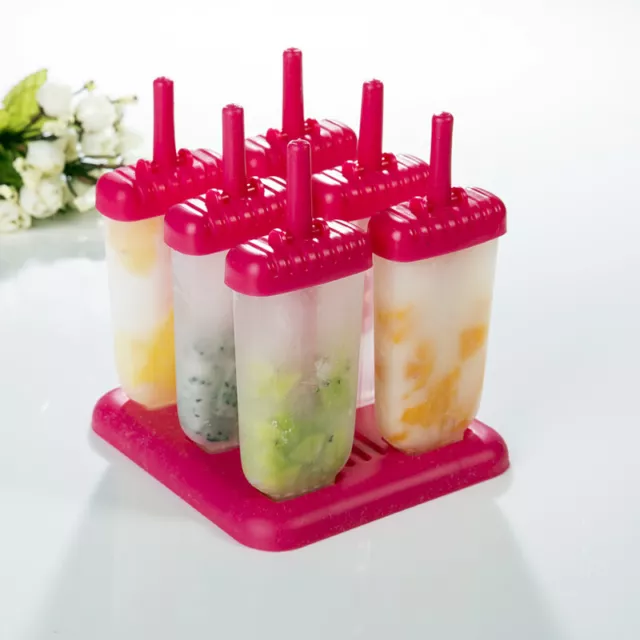 New Popsicle mold Set Sticks DIY Ice Cream Mold Maker Frozen Tray Lolly Kitchen