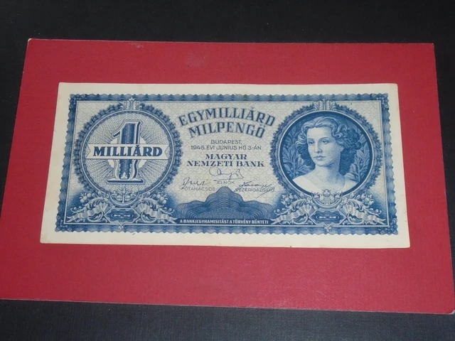 Hungary 1946 1 Quadrillion Pengo Circulated Banknote P- 131  (#1)