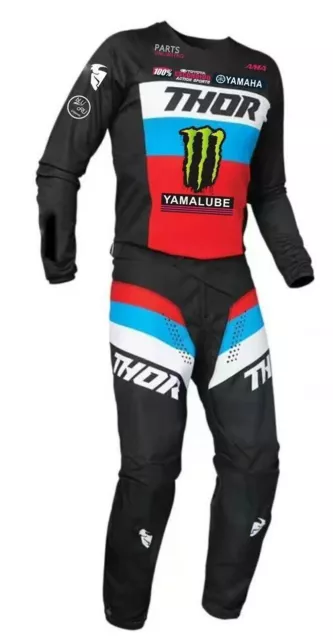 Thor Yamaha Monster Team Motocross Gear Set Jersey/Pants MX ATV Racing Set