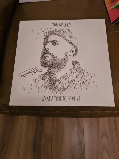 Tom Walker ‎– What A Time To Be Alive - 12” Blue Vinyl LP Signed Autographed