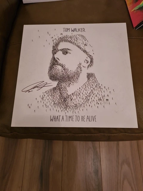 Tom Walker ‎– What A Time To Be Alive - 12” Blue Vinyl LP Signed Autographed