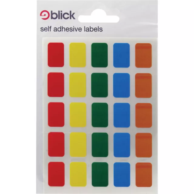 Etichette colorate Blick in sacchetti 12x18 mm 120 per borsa confezione assortita da 2400 RS0