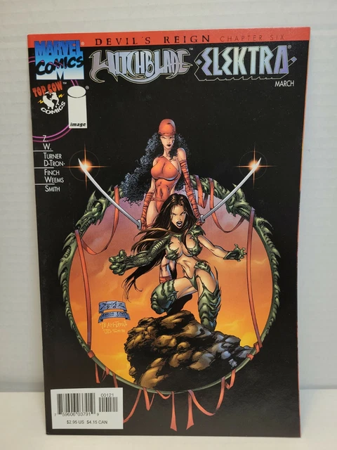 WITCHBLADE - ELEKTRA #1  MARVEL COMICS 1997  NEWSSTAND High Grade Top Cow