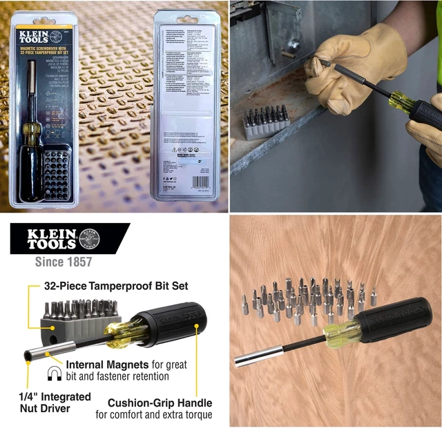 NEW KLEIN TOOLS 32510 MULTIBIT SCREWDRIVER with 32