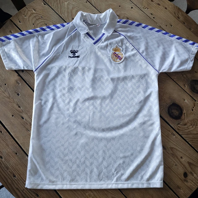 Maillot Extérieur Real Madrid 1990/92 – Hummel F470 – Taille XL Adulte – Bleu