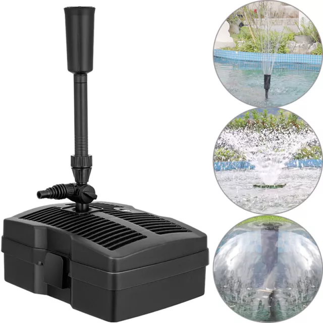 660GPH Submersible Pond Filter Pump Fountain Kits w/ UV Sterilizer for 1180 Gal