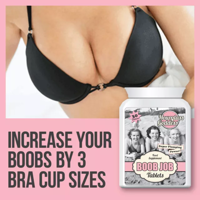 Hourglass Goddess Boob-Job Pills Increase Your Bust By 3 Bra Cup Sizes Bigger