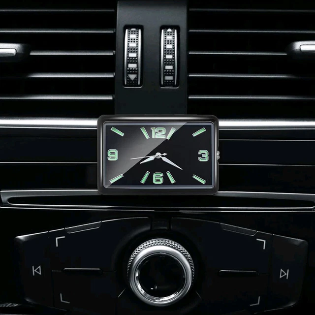 Mini Auto Clock Quartz Analog Watch Stick-On Clock Luminous For Car Motorcycle