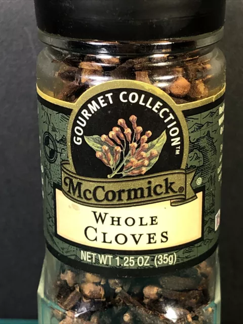 Vintage McCormick | Fancy Cloves | Spice Jar | Black Lid | Full 2