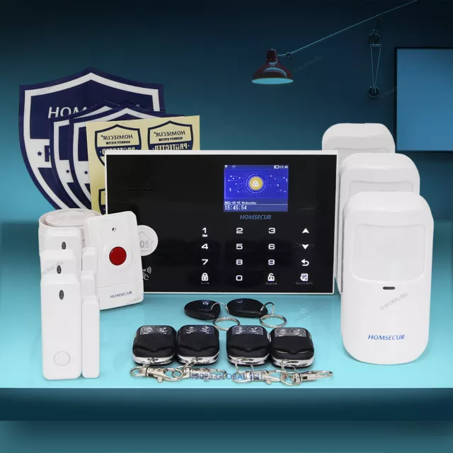 HOMSECUR Wireless&Wired 4G/GSM WIFI Home House Alarm System with IOS/Android APP