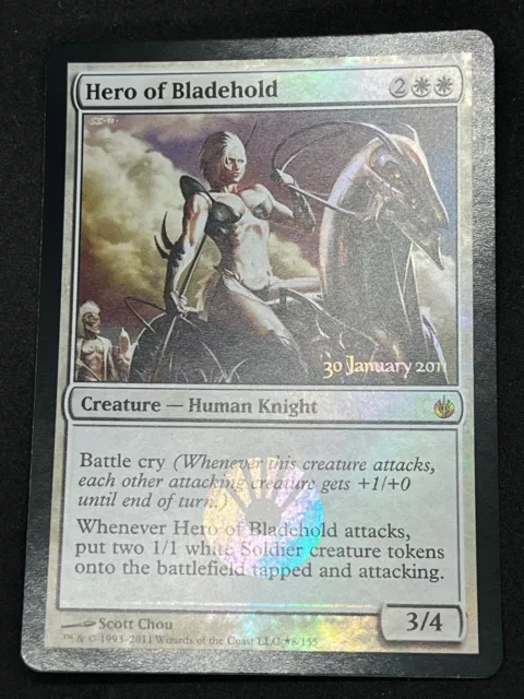 Magic the Gathering MTG Hero of Bladehold White Mirrodin Besieged Promo Foil