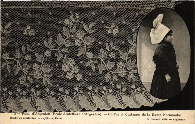 CPA Point d'ARGENTAN (École dentelliere d'ARGENTAN) - Coiffes et. (435549)