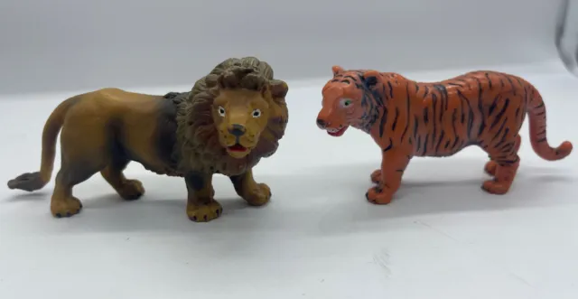 Vintage Schleich Animal Figure Male Lion Tiger Lot Of 2