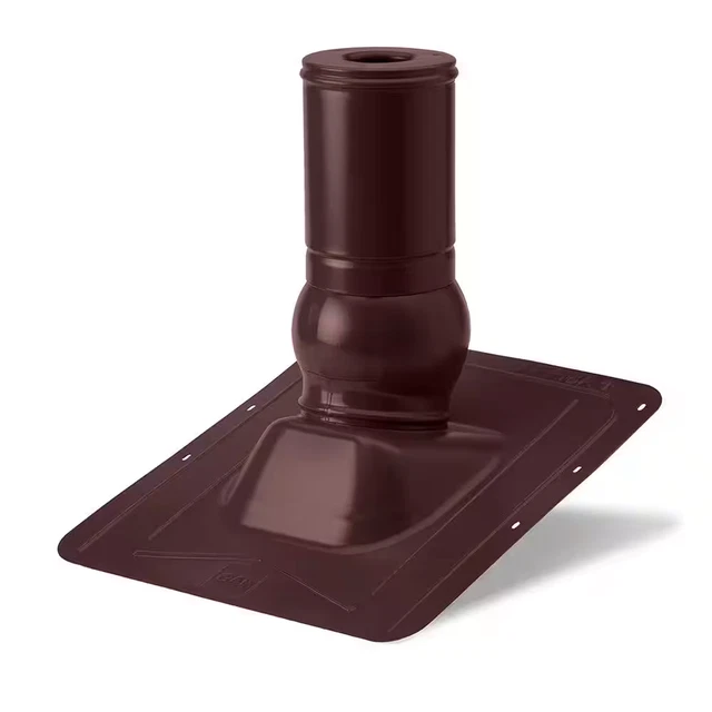 1.5 In. 26-Gauge Pivot Pipe Boot Flashing Galvanized in Brown
