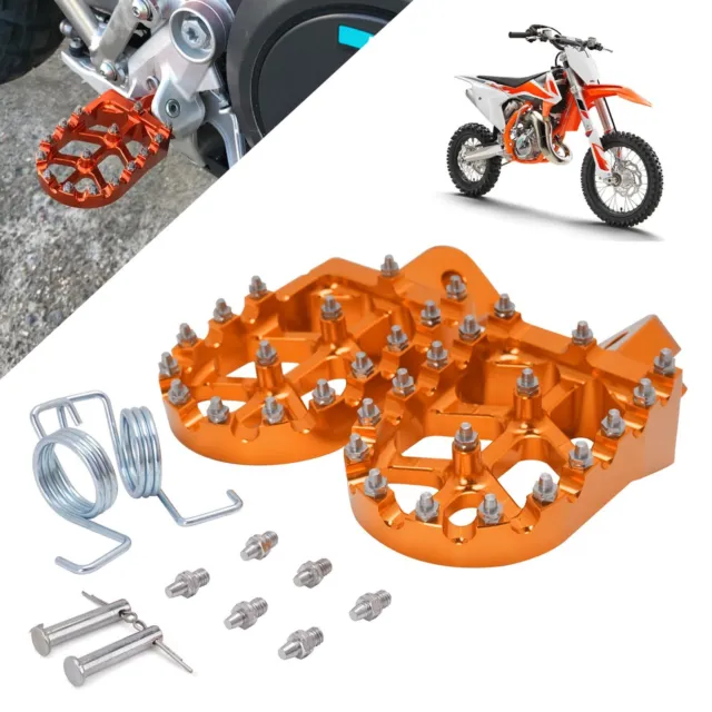 Foot Pegs Dirt Bike Footpegs Foot Pedals For CR/CRF/XR 50/70/80/100/110 Orange