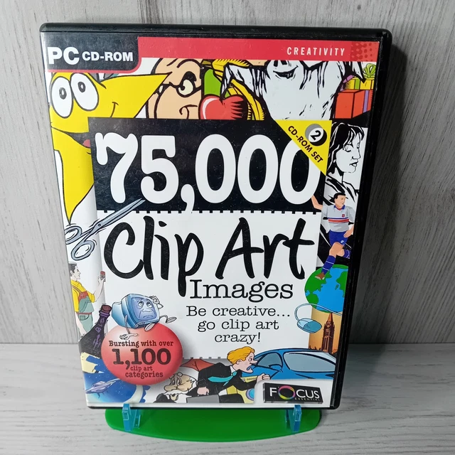 75,000 CLIP ART Images Pc Cd Rom Game - Rare Retro Software - 2 Discs £ ...