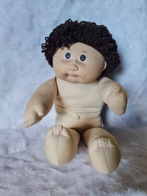 Vintage Cabbage Patch Jesmar With Freckles, Brown Loop Hair, Brown Eyes, Naked