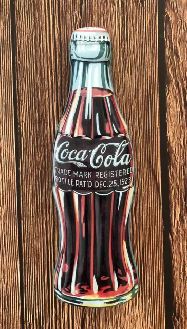 Coca Cola Bottle Shaped Tin Box with Pen 1886 Coke Began