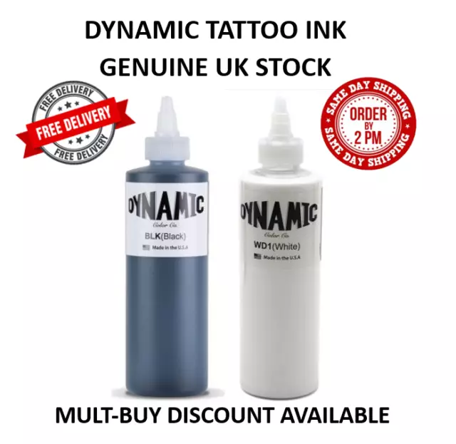 Dynamic HEAVY White Tattoo Ink - 1oz or 8oz original bottle - UK Supplier