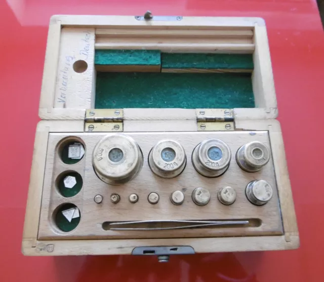 DDR Messing/Alu Wägesatz * E.Schneiderheinze Chemnitz * Gewichtssatz Gewichtsatz