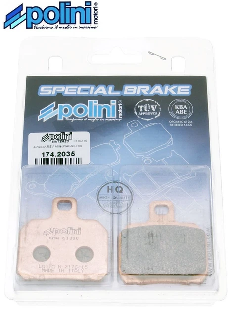 Pastillas De Freno Polini Yamaha, Aprilia, Derbi, Piaggio