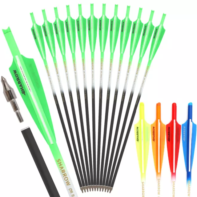 16" 17" 18" 20" 22" Carbon Bolts Archery Arrows 4" Vanes Mini Bow Hunting Target