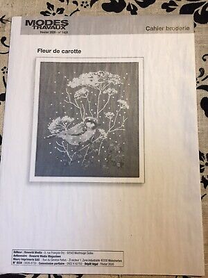 Lot 2 dépliants points de marque broderie Modes et travaux Cartier Bresson 1950 